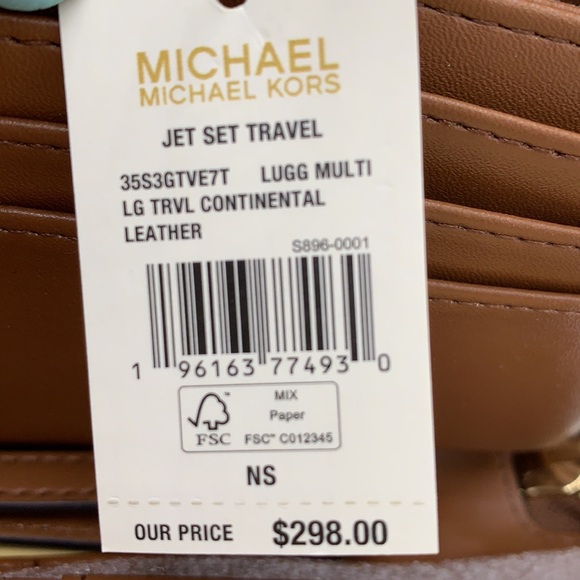 MICHAEL KORS LARGE TRAVEL CONTINENTAL WRISTLET WALLET PHONEHOLDER LUGGAGE Multi - Picture 14 of 14